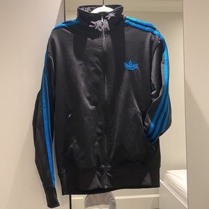 Adidas Originals Blue and Black Tracksuit Top